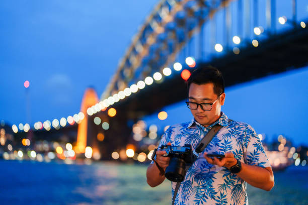 istock Male traveler captured the moments using camera. 2185179234
