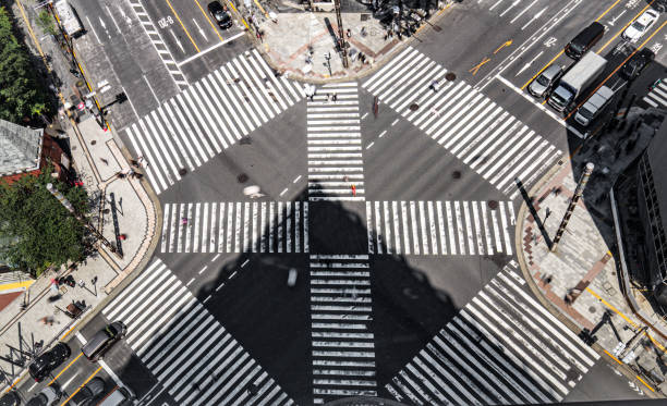 istock Top view at Ginza Crosswalk, Tokyo 2185182281