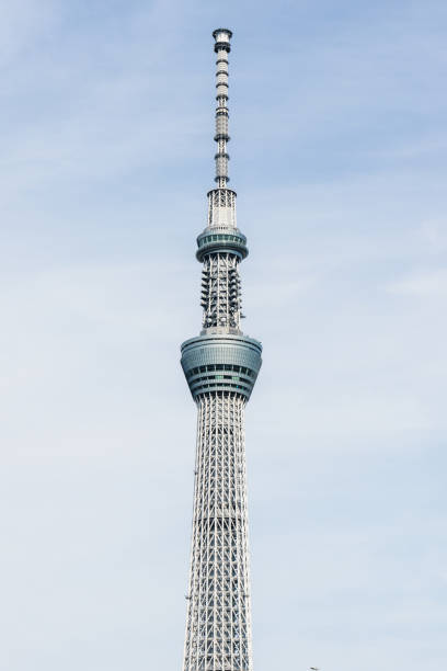 Tokyo skyline featuring Tokyo Skytree during the day. highlights the iconic landmark and the dynamic cityscape of Tokyo. Vertical image