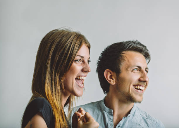 istock Smiling brightly, they share joyful, excited expressions togethe 2185193423