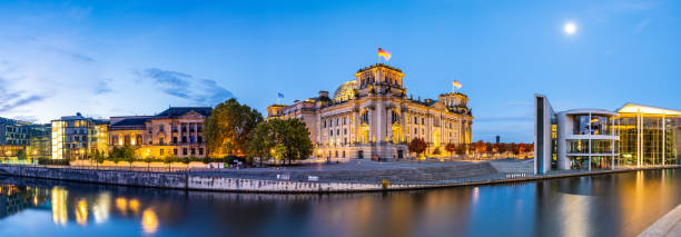 istock The Reichstag and Spree River at Twilight, Berlin, Germany 2185194051
