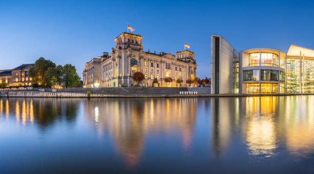 istock The Reichstag and Spree River at Twilight, Berlin, Germany 2185194071