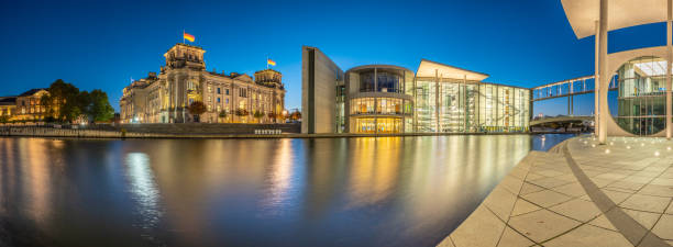 istock The Reichstag and Spree River at Twilight, Berlin, Germany 2185194100