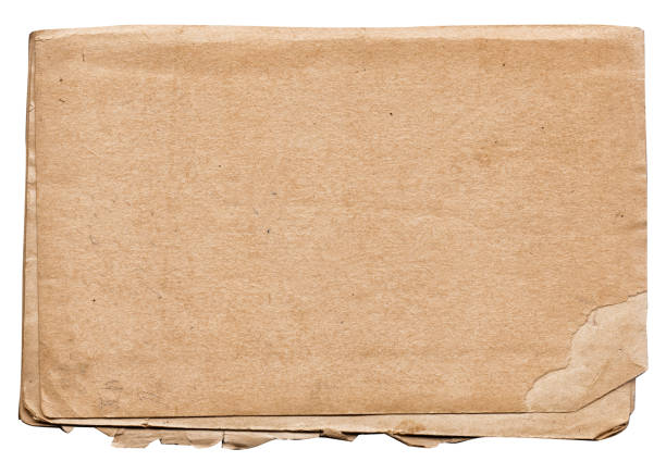 istock Vintage background of old ancient torn paper texture isolated 2185195422