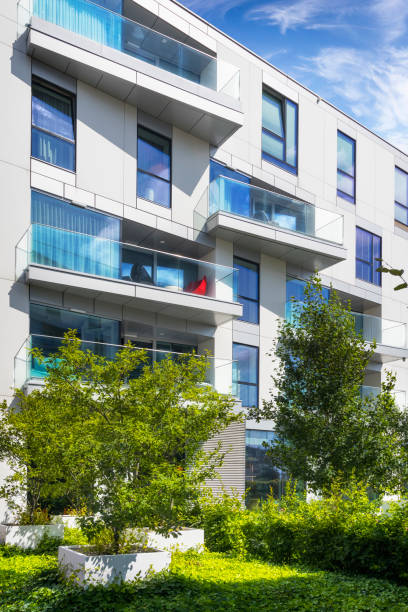 istock Modern, white apartment building, Gdynia, Poland 2185196538