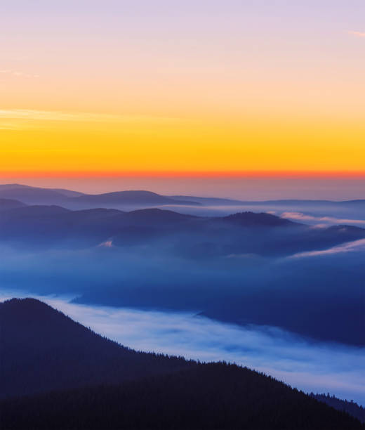 istock Beautiful sunrise scenery, Mountain sunset, beautiful sunrise and sunset scenery 2185197084