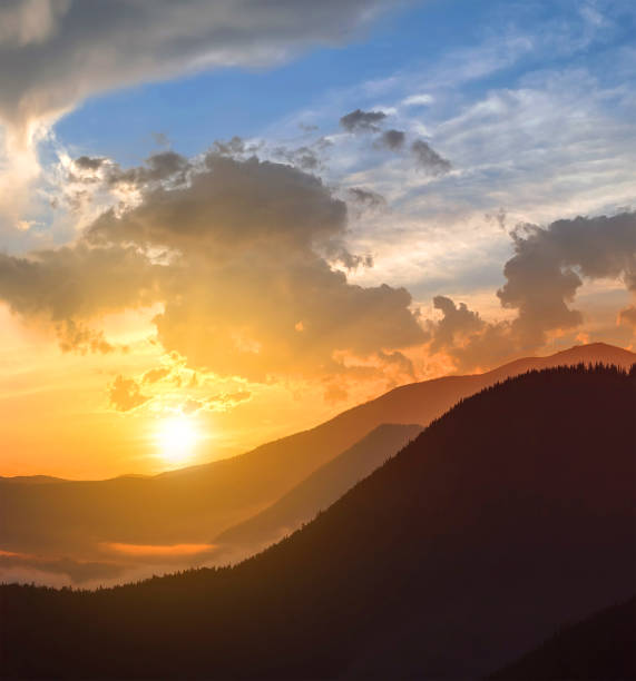 istock Beautiful sunrise scenery, Mountain sunset, beautiful sunrise and sunset scenery 2185197517