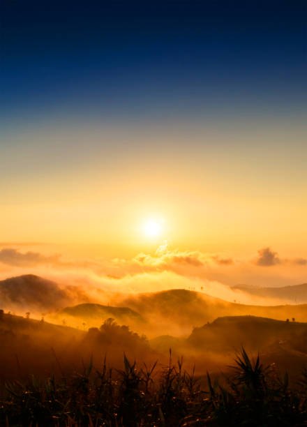 istock Beautiful sunrise scenery, Mountain sunset, beautiful sunrise and sunset scenery 2185197643