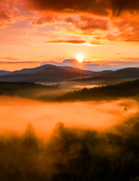 istock Beautiful sunrise scenery, Mountain sunset, beautiful sunrise and sunset scenery 2185197814