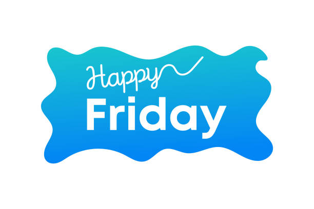 istock Happy Friday lettering Vector illustration. Modern brush calligraphy design for social media post, card, poster 2185202215