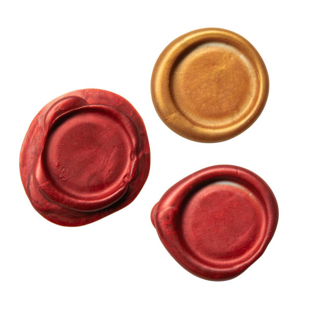 istock Red and golden wax seal 2185209070