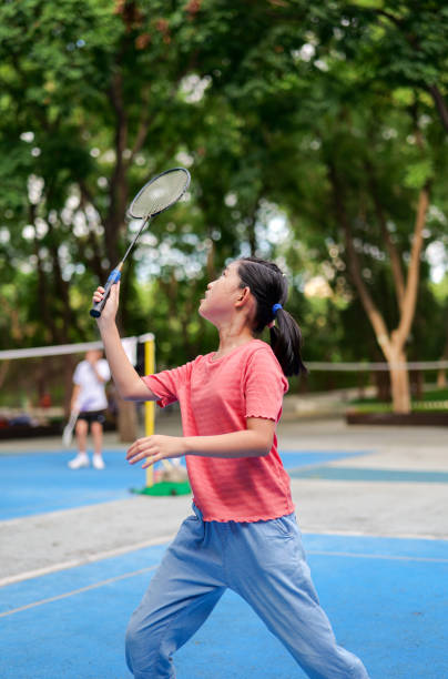 istock Little girl play badminton 2185209619