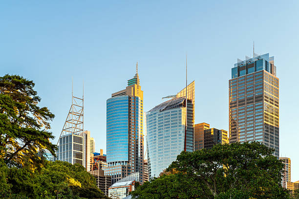 istock Vibrant Sydney City skyline at sunset 2185211146