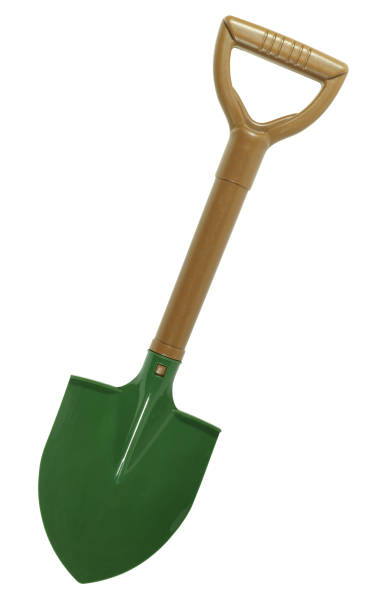 istock Plastic spade toy isolated on white background 2185212711