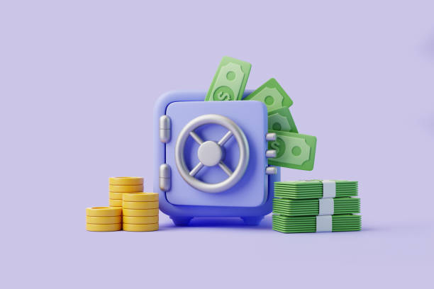 istock 3D safe with cash and coins illustration 2185216872