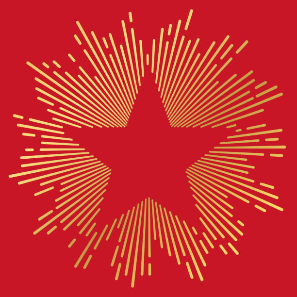 stockillustraties, clipart, cartoons en iconen met starburst blast excitement design element - communisme