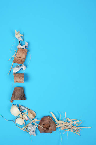 istock Minimalist Composition of Red Potpourri on Blue Background in L-Shape Design – Creative and Colorful Arrangement for Seasonal or Aromatherapy Themes 2185223800
