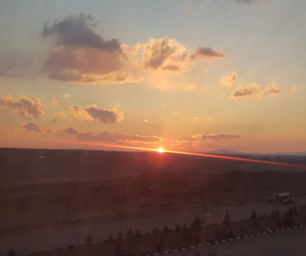 istock Photo of beautiful sunset with clouds 2185231991