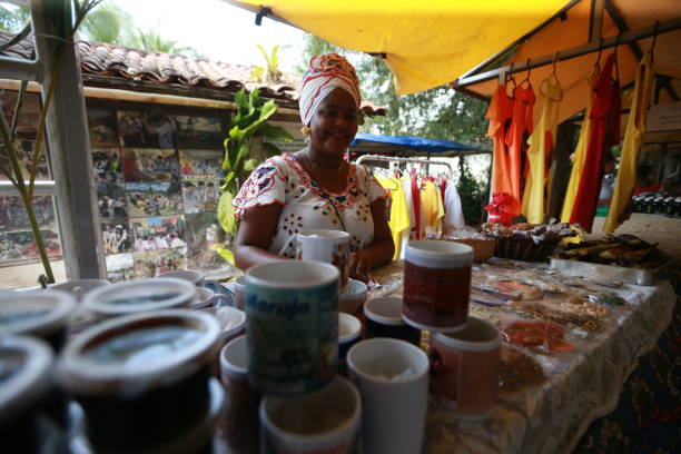 cachoeira, bahia, brazil - october 12, 2024: Solidarity economy fair in a quilombola community in the city of Cachoeira