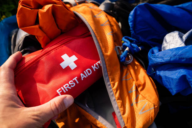 istock Essential Portable First Aid Kit Designed Specifically for Outdoor Adventures and Possible Emergencies 2185235979