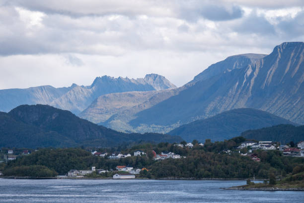 istock View from a cruise ship leaving Alesund 2185236822