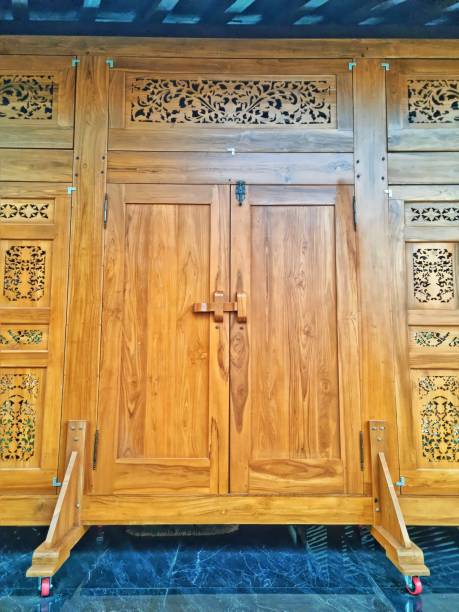 istock Javanese style of wood door 2185238232