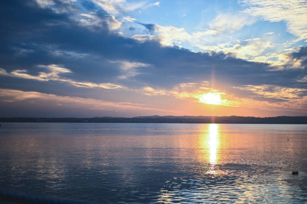 istock Idyllic sunset time at Sirmione. 2185238979
