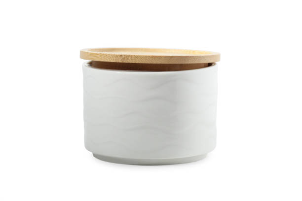 Porcelain cup with wooden lid