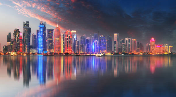istock Doha city at night, Qatar 2185243210