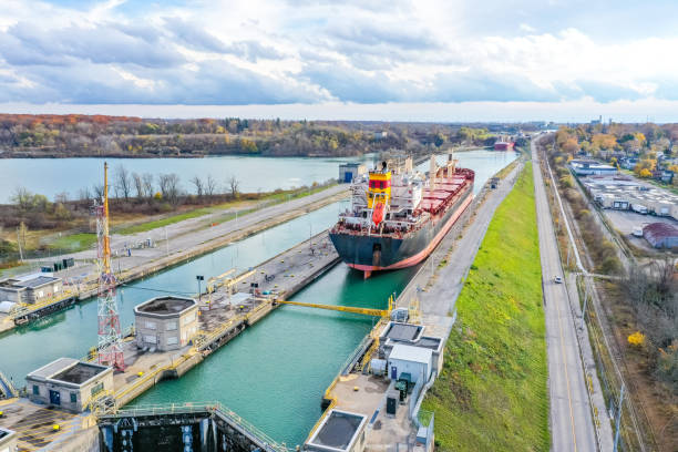 istock Welland Canals Parkway and Welland Canal Lock view, St. Catharines, Canada 2185249867