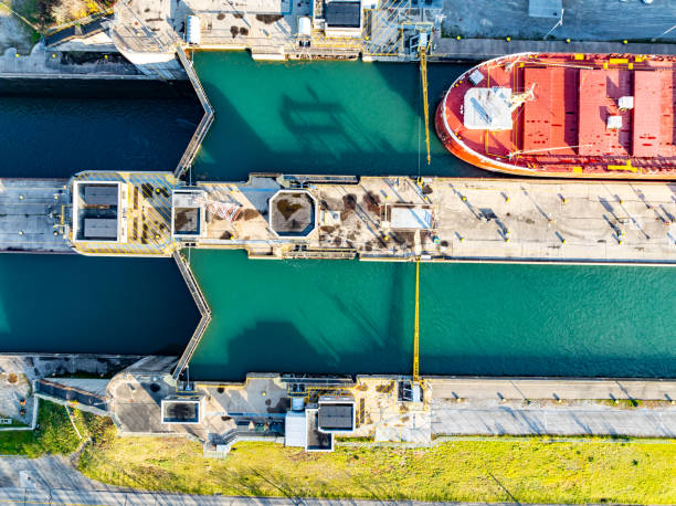 istock Welland Canals Parkway and Welland Canal Lock view, St. Catharines, Canada 2185250036