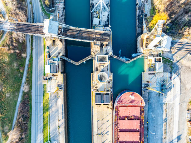 istock Welland Canals Parkway and Welland Canal Lock view, St. Catharines, Canada 2185250075