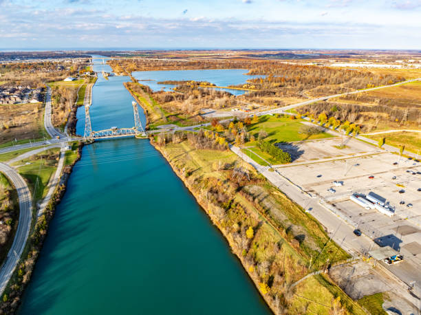 istock Welland Canals Parkway and Welland Canal Lock view, St. Catharines, Canada 2185250093