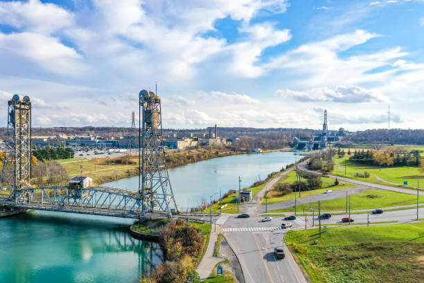 istock Welland Canals Parkway and Glendale Avenue Bridge view, St. Catharines, Canada 2185250189