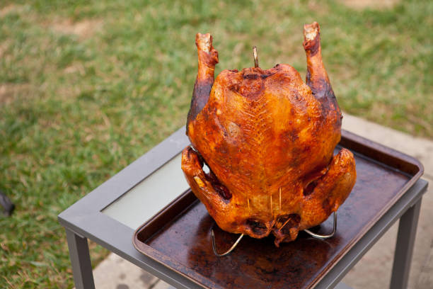 istock Golden Brown Deep Fried Turkey  Thanksgiving Main Course Perfection 2185250672