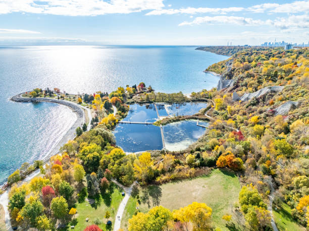 istock Aerial Scarborough Bluffs Park - Cliff Park view, Toronto, Canada 2185252443