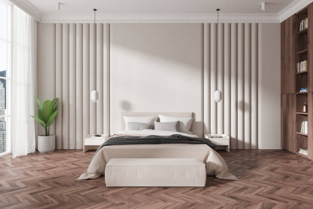 istock Modern Bedroom Interior with Elegant Design and Natural Light. 3D Rendering 2185252943
