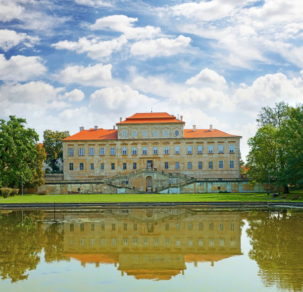 Classicist castle Duchcov, Bohemia, Czech republic - Giacomo Girolamo Casanova became famous for his stay in the castle in the 18th century - he was a Venetian writer, schemer, spy and diplomat