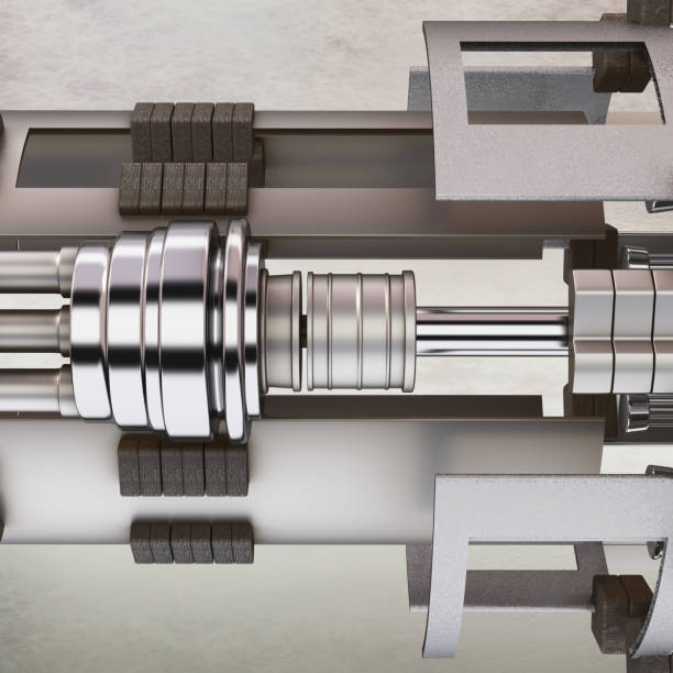 Engine. Pistons and crankshaft.