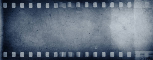 istock Film negatives blue background 2185259522