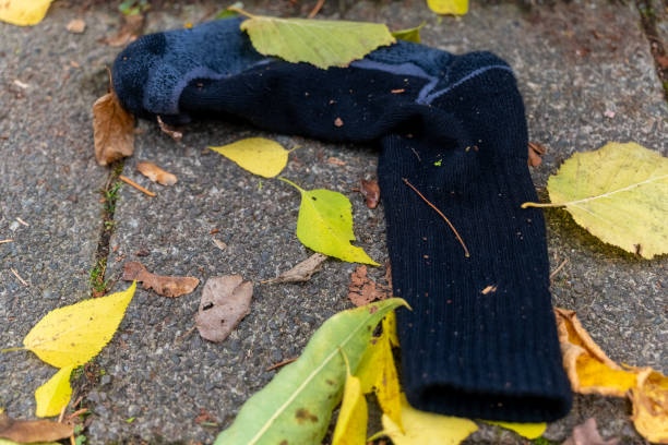 Socks hung out to dry on balcony