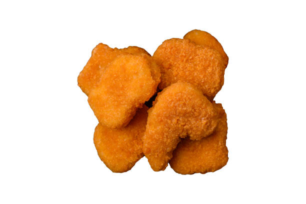 istock Delicious fresh crispy chicken nuggets on a white background 2185266970