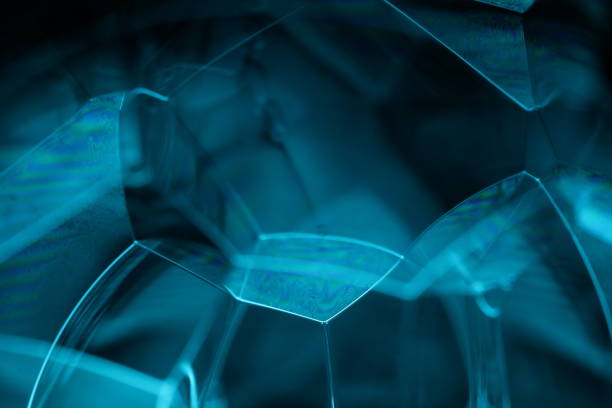 istock Blue structure on black background, oil stains movement, bright chemistry, surreal background, blue sky colour 2185282207