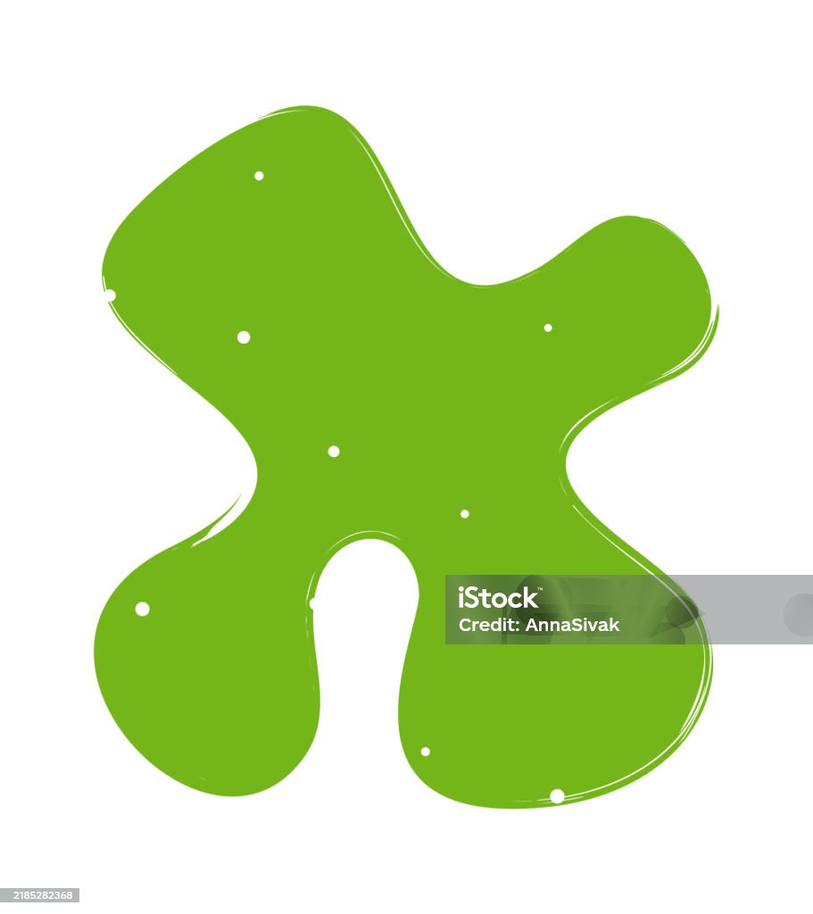 Liquid Spots Vector Green Wavy Deformed Liquid Spot Stock Illustration - Download Image Now ...