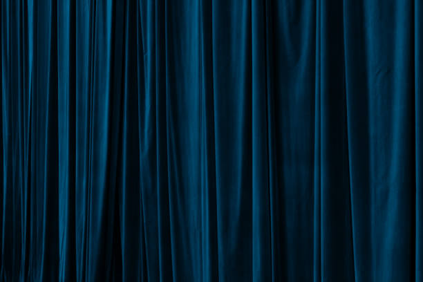 istock Blue curtain in theatre background 2185284147