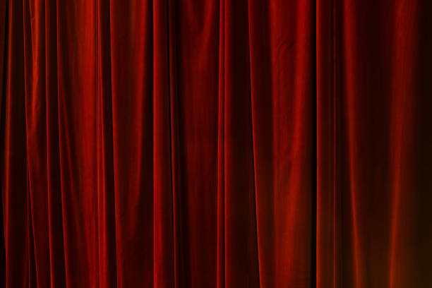 Red curtain in theatre background for design purpose
