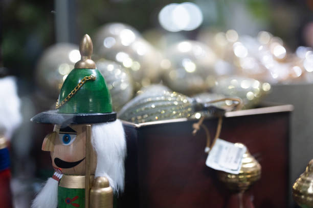 Christmas Decorations in the Shop Window. Shop near the centre of Cracow.
