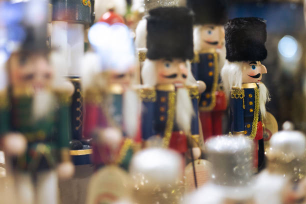 Christmas Decorations in the Shop Window. Shop near the centre of Cracow.