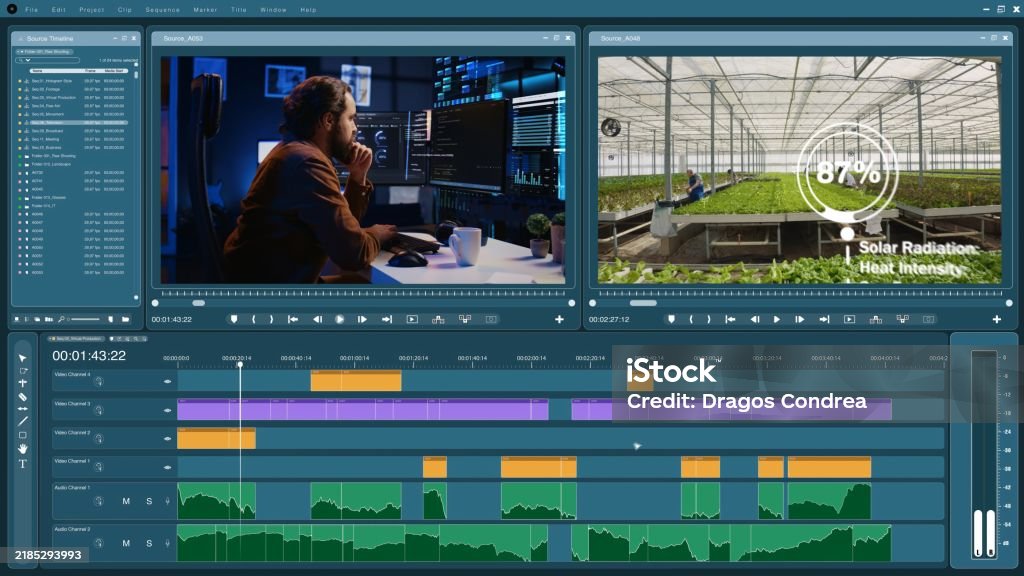 Video Editor Software Interface Used For Professionally Retouching ...