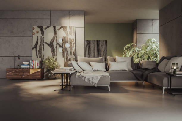 istock Cozy living room in modern house 2185299864